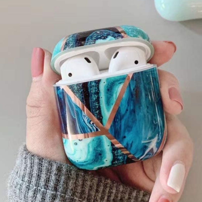 Buy Airpod Case For Apple Airpods Gen 1 & 2 Cute Geometric Art Marble