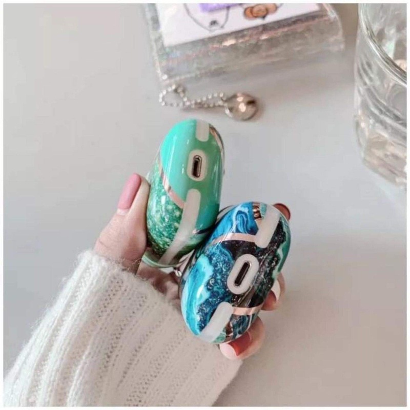 Buy Airpod Case For Apple Airpods Gen 1 & 2 Cute Geometric Art Marble