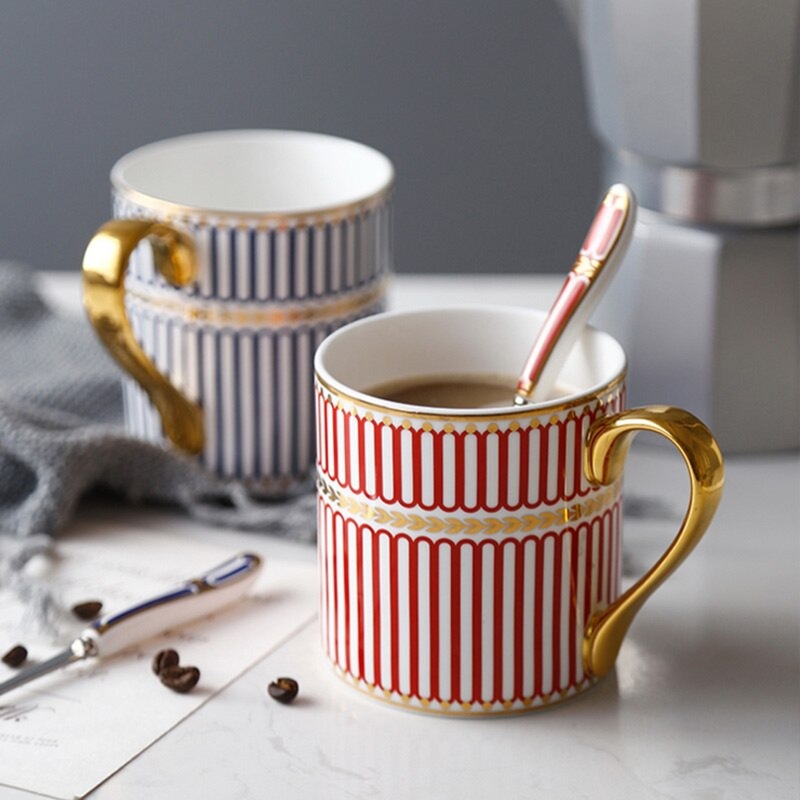 Buy Bone China Tea Set Cup And Teaspoon Vintage Italian Style Ceramic