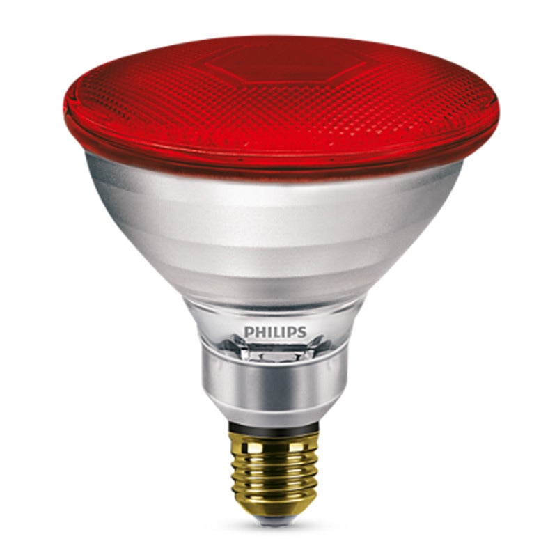 Philips InfraRed Industrial Heat Incandescent Lamp PAR38 IR 100W 240V Red E27