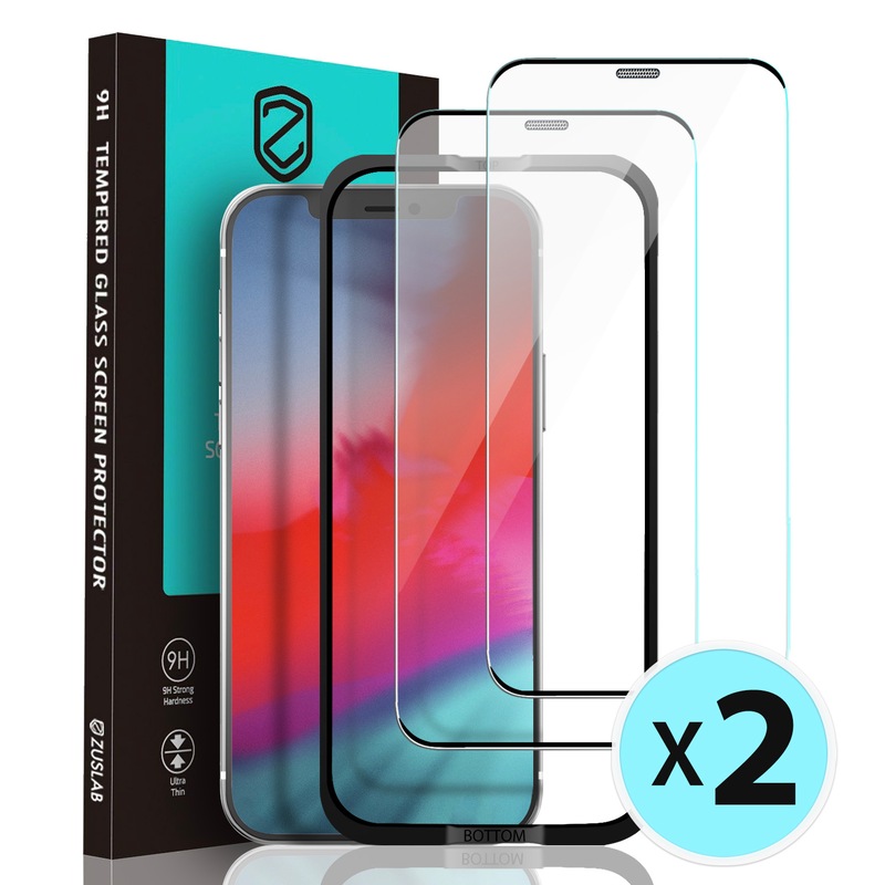 Buy [2 Pack] ZUSLAB iPhone 12 Pro / 12 6.1" Dustproof Tempered Glass