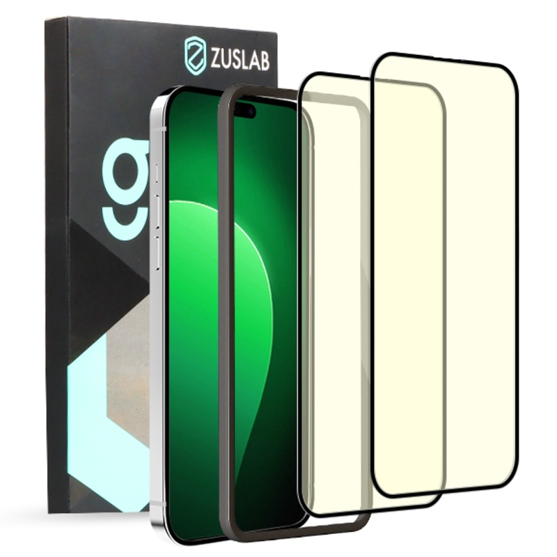Buy [2 Pack] ZUSLAB iPhone 15 Pro Max AntiBlue Light Tempered Glass