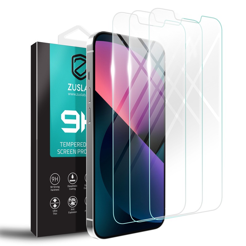 Buy [3 Pack] ZUSLAB iPhone 13 Pro Tempered Glass Screen Protector Film