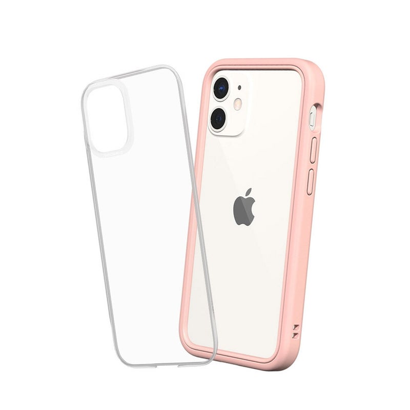 Buy RhinoShield iPhone 12 Mini Case MOD NX with Rim, Button, Frame, Clear  Back Plate Blush Pink - MyDeal