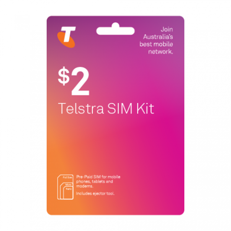 Buy Telstra 2 Prepaid Sim Card Starter Kit Pack MyDeal