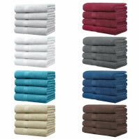 Cannon Low Twist 100 % Cotton 6-Piece Towel Set, 550 gsm, Highly Absorbent, Super Soft and Fluffy, 6-Piece Set, Jade Green