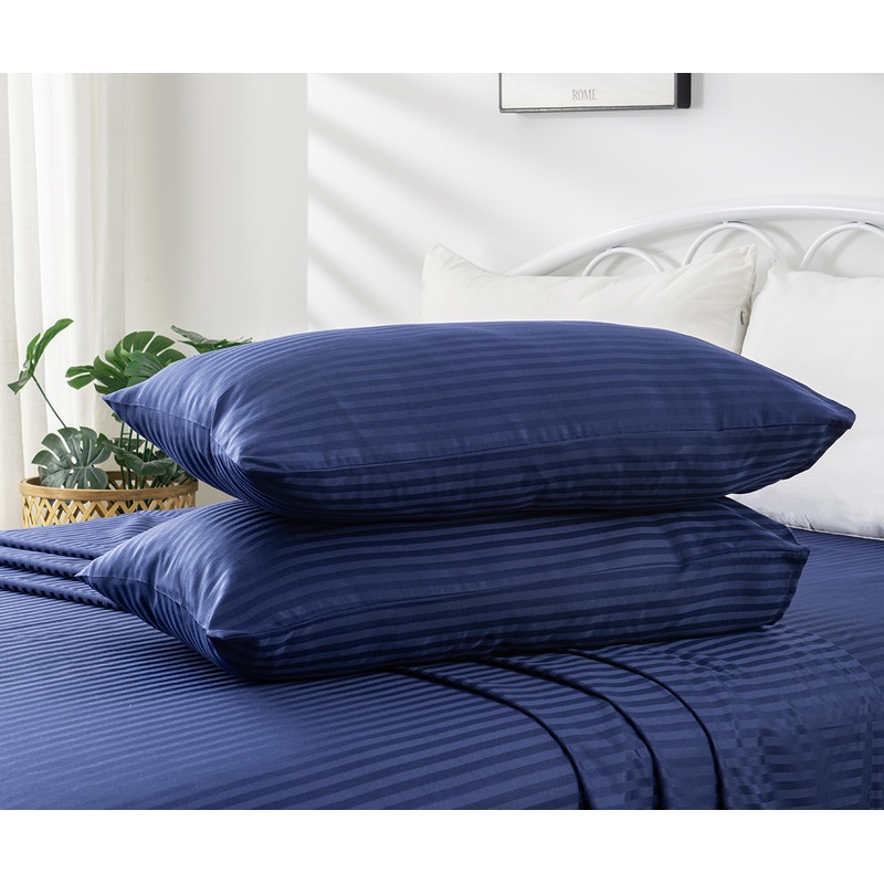 Buy LINENOVA 1800TC Ultra Soft Comfort Sheet Sets Striped Bed Sheets 8