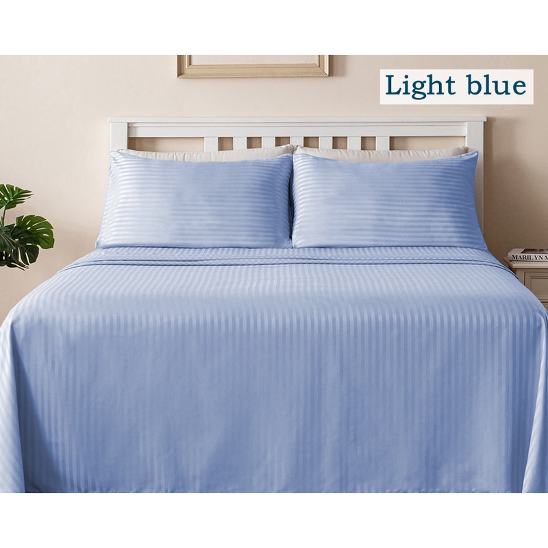 Buy LINENOVA 1800TC Ultra Soft Comfort Sheet Sets Striped Bed Sheets 8