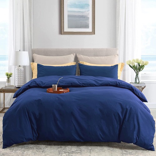 Single Size Cotton Quilt Cover Set in Cloud 1500TC MyDeal