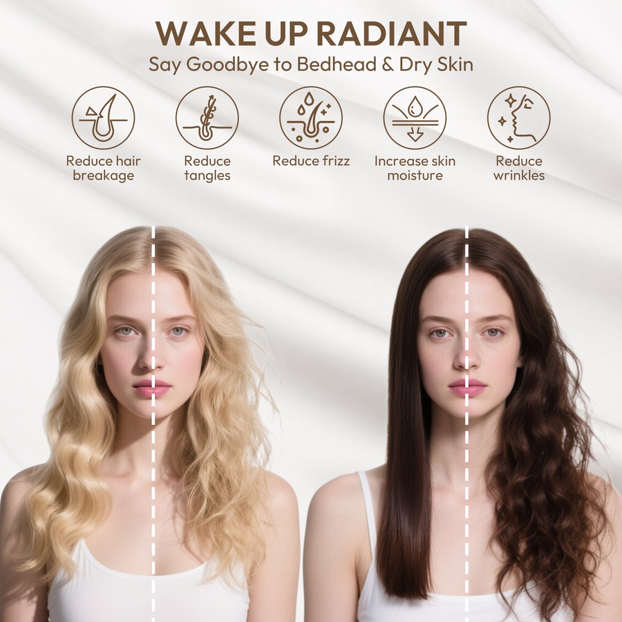 LINENOVA 2Pcs 6A Grade 100% Mulberry Silk Double-sided Silk Pillowcases Luxury 22 Momme - Haze Blue