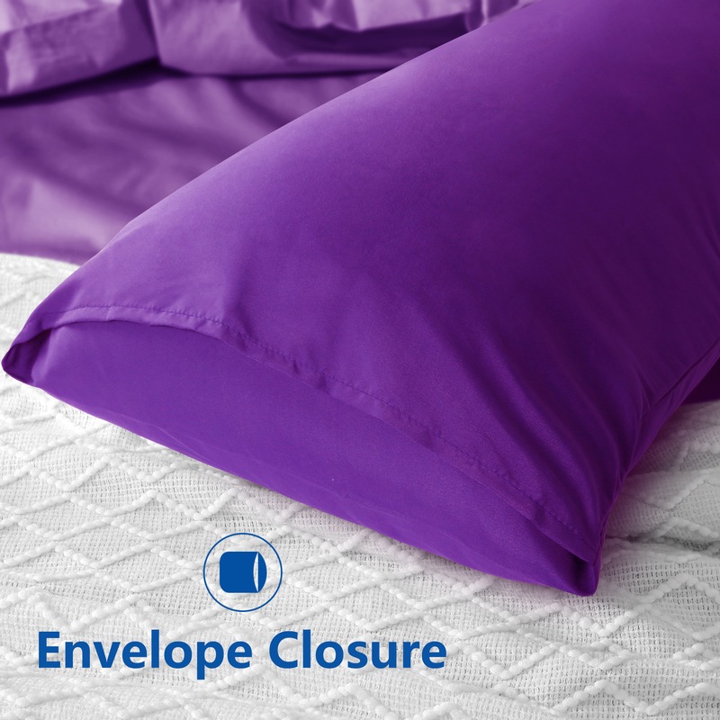 Buy Purple Quilt Cover Set by LINENOVA Ultra Soft Microfiber Doona