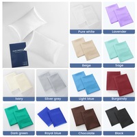 LINENOVA 2PCS Silk Satin Pillowcase Standard Queen Size 51 x 76 cm 12 Colours