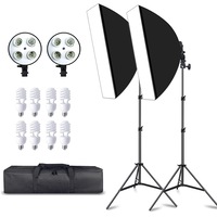 Vokwell 2200W Photo Studio Soft Box Continuous Light Video Softbox Lighting Stand Kit