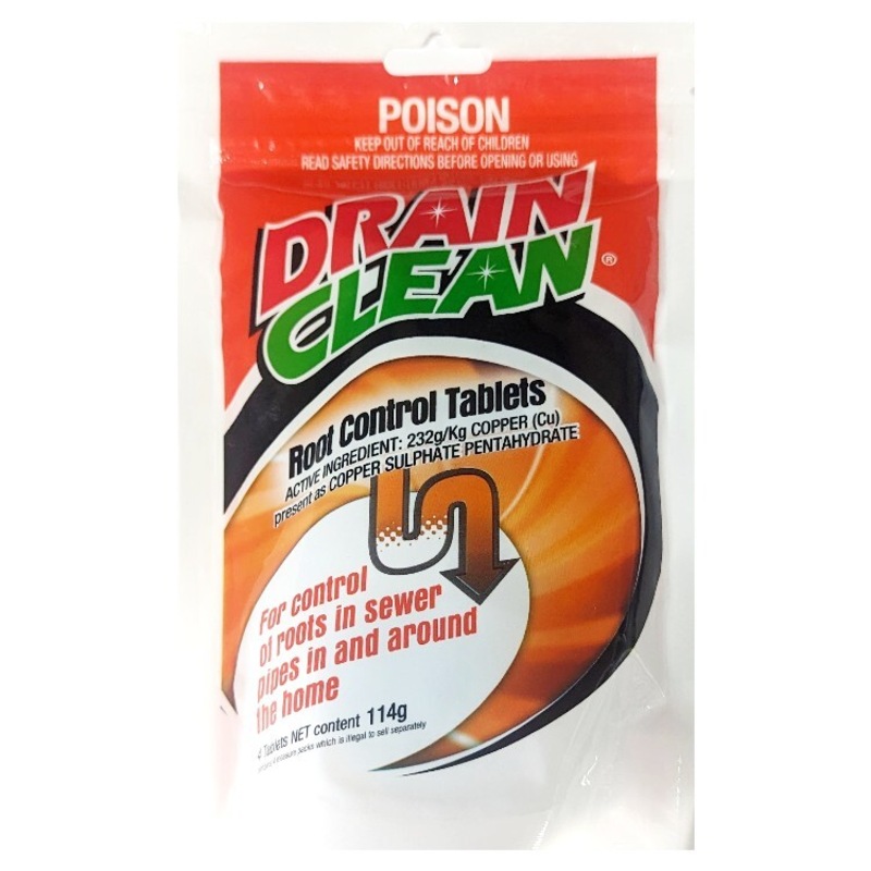 Buy Drain Clean Root Control Tablets for Roots in Sewer Pipes 114g MyDeal