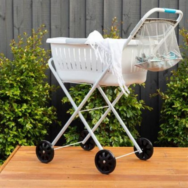 Buy Laundry Trolley Hills Premium with Peg Basket MyDeal