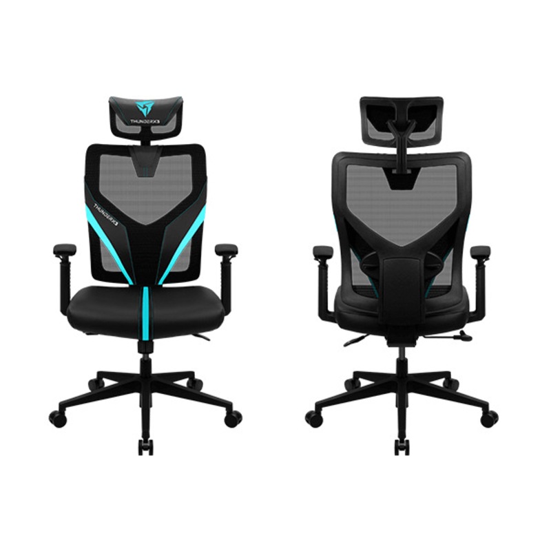 Buy ThunderX3 YAMA1 Breathable Ergonomic Gaming Chair Black/Cyan MyDeal