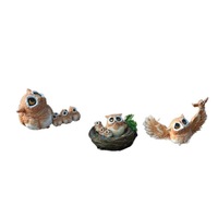 Resin Owl Ornaments Figurin Statues Home Office Garden Decor Signs Gift