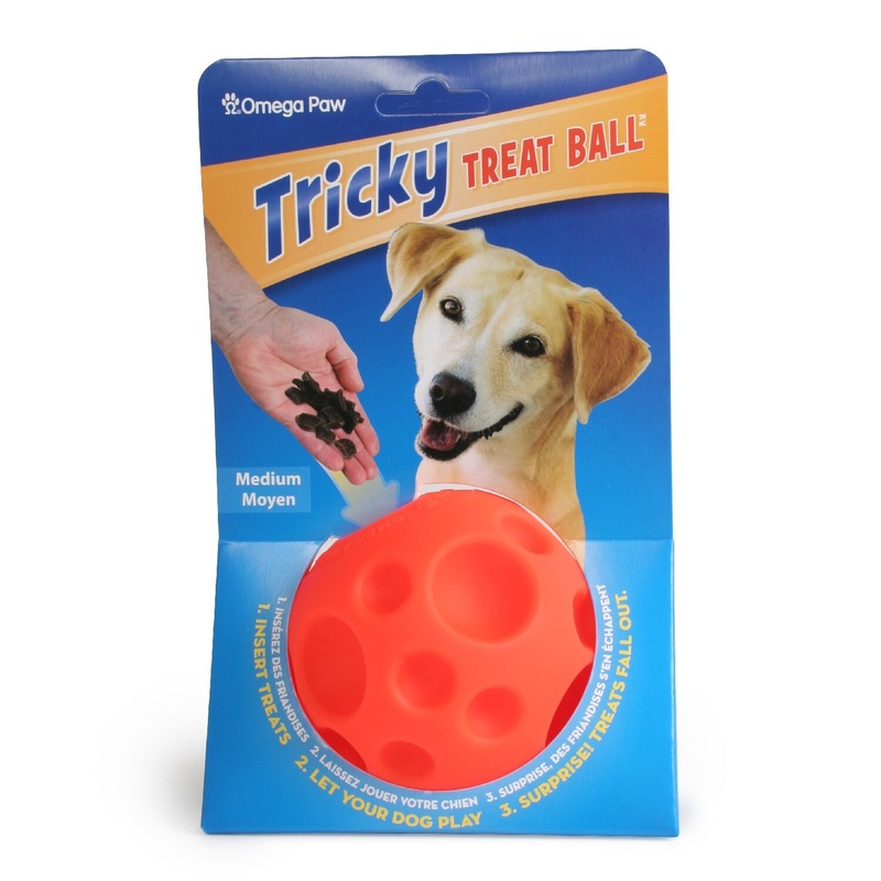 Buy Omega Paw Tricky Treat Ball Treat & Food Dispensing Dog Toy MyDeal