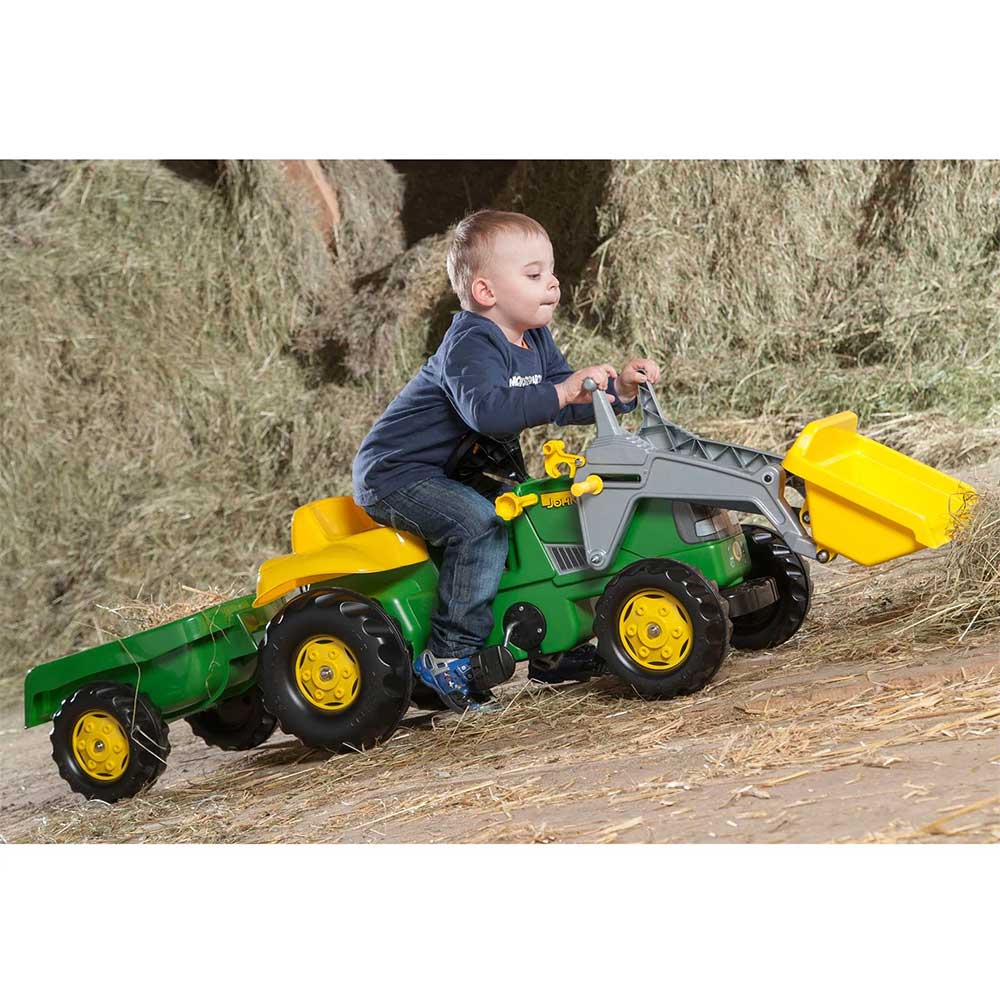 John Deere Classic Pedal Tractor with Trailer and Loader