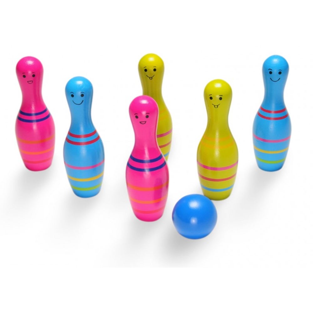 Junior Wooden Skittles Set by BS Toys