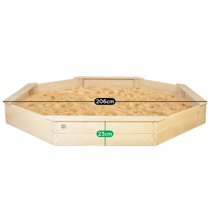 Kids Large Wooden Sandbox Sandpit w/ Cover Sheet 2m Buy Sand Pits