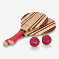 Premium Ashwood And Rosewood Paddle Bat and Ball Set with Carry Bag ( Frescobol )