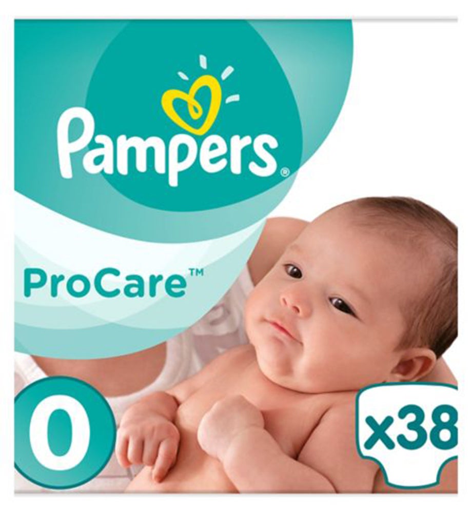 Pro-Care Essential Nappies - Size 0. 1.5kg-2.5kg. 38 Nappies.