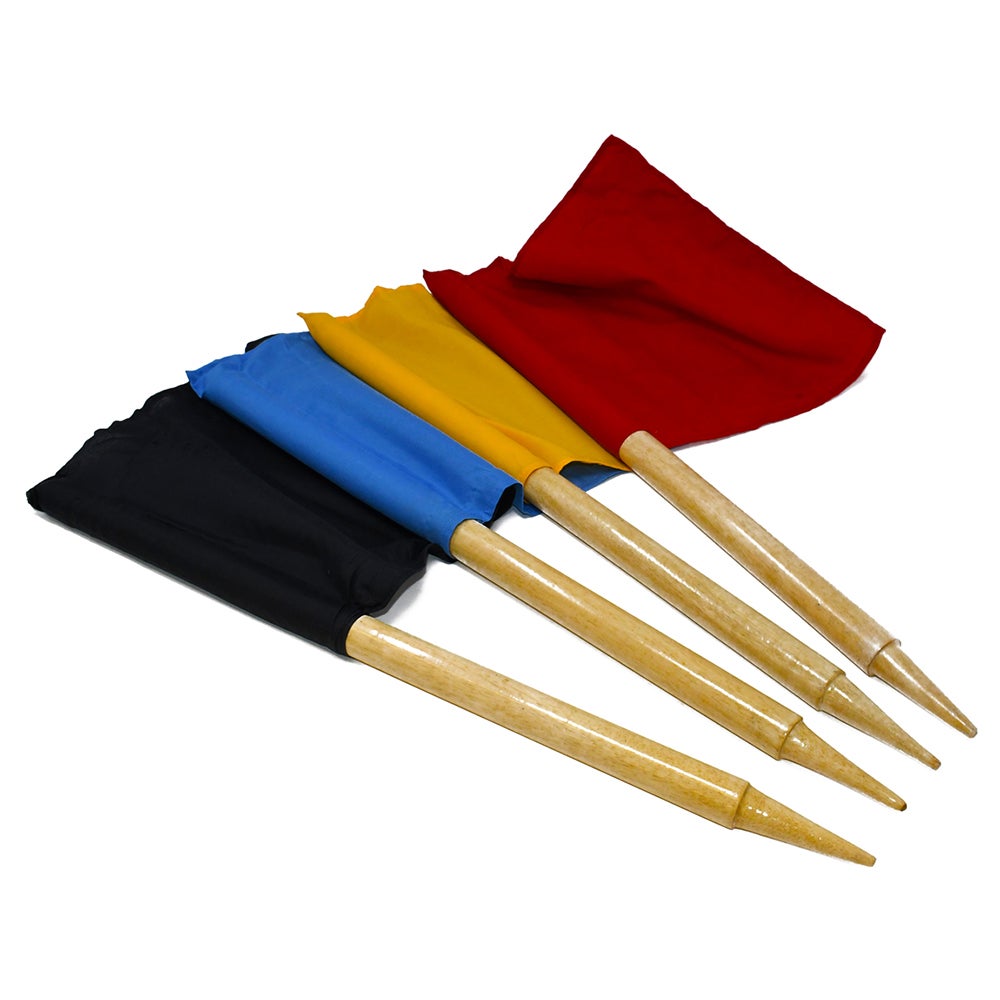 Replacement Wooden Croquet Flags and Poles - set of 4