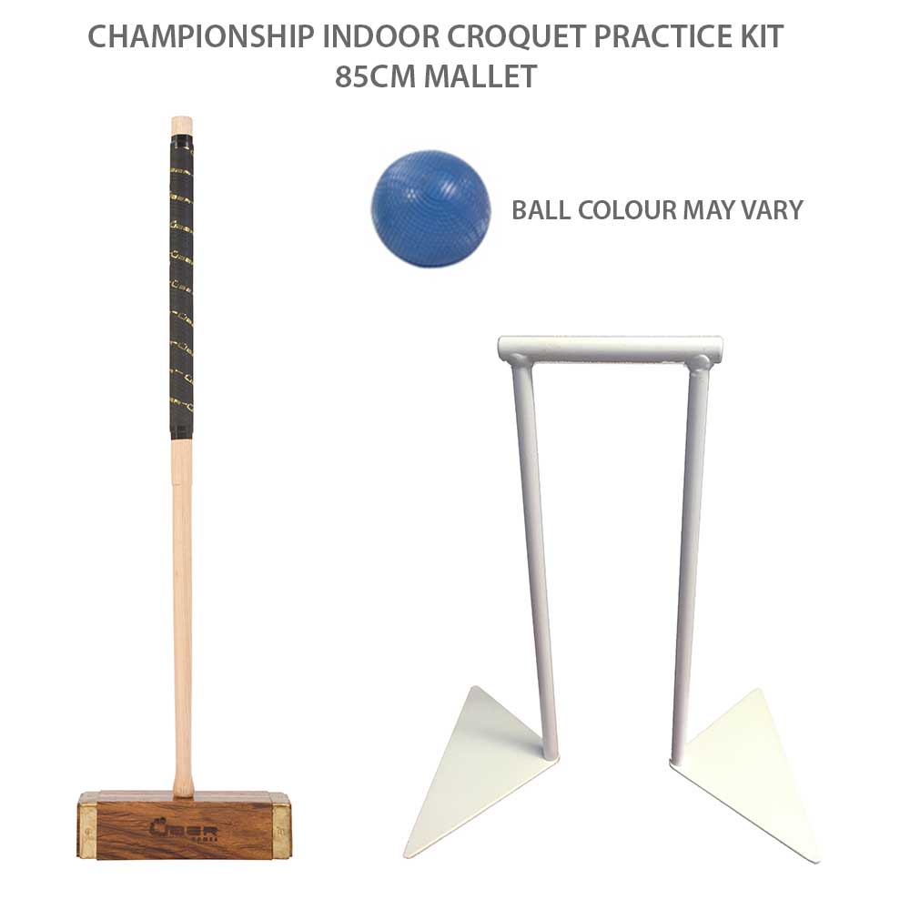 The Championship Indoor - Outdoor Croquet Practice Pack - 85cm Mallet