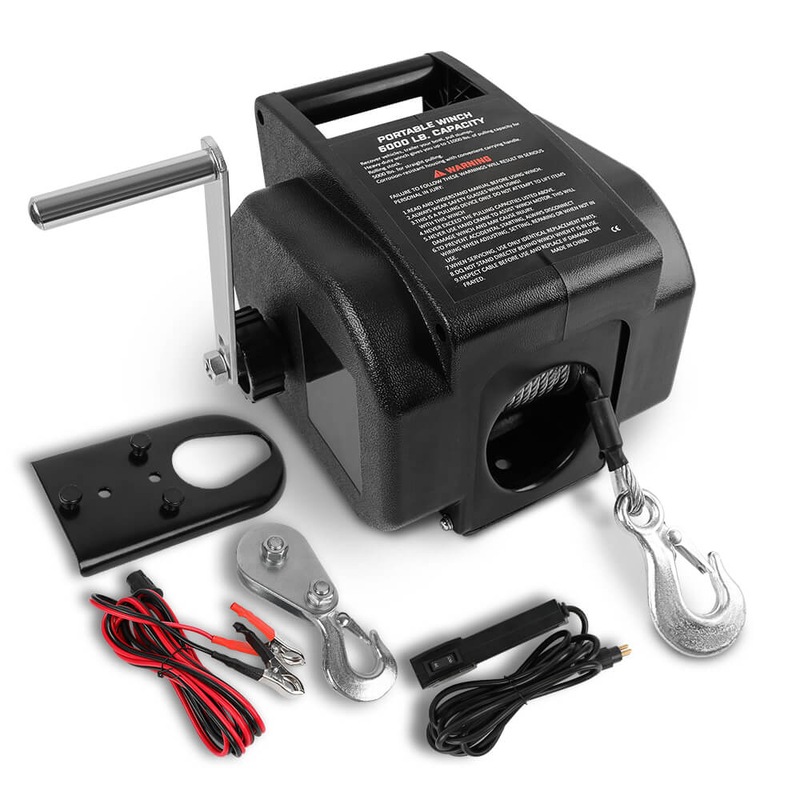 Buy X-BULL 12V Electric Boat Winch Portable 5000LBS Trailer Winch ...