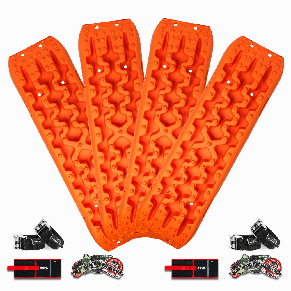 X-BULL Recovery tracks Sand 2 Pairs 4PC10T 4WD Sand / Snow / Mud Off-road Gen 3.0 - Orange