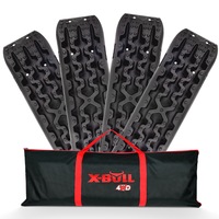 X-BULL Recovery tracks / Sand tracks / Mud tracks / Off Road 4WD 4x4 Car 2 Pairs Gen 3.0 - Black