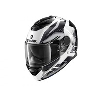Shark Spartan Antheon Helmet (White/Silver/Black) [Size: L]