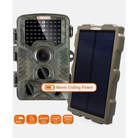 Pet and Livestock HQ Trail Camera with Solar Panel for Game Hunting, Watching Wildlife & Security