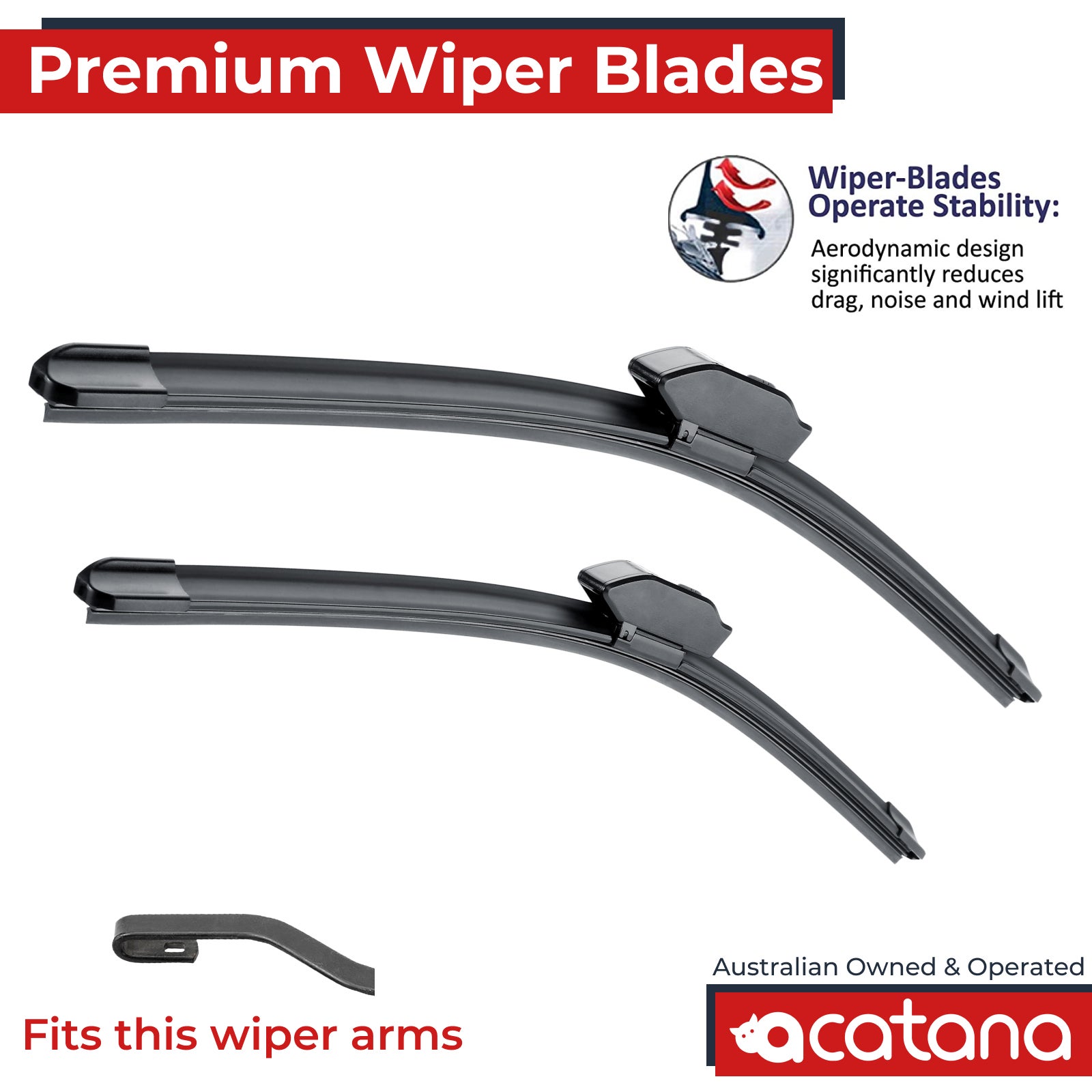 2x Front Wiper Blades for Toyota Corolla E180 2012 2013 2014 2015 2016 - 2018 26" + 14" Windscreen