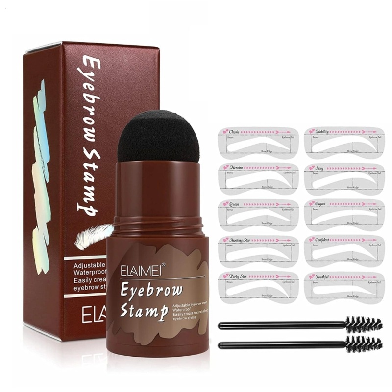 Buy Elaimei Eyebrow Stamp Shaping Kit Powder Stencil Makeup Set One
