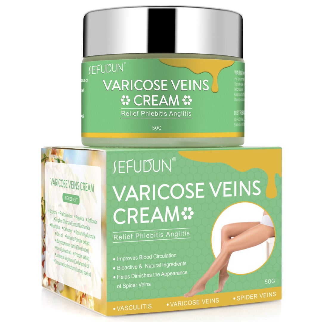 Sefudun Remover Foot Varicose Veins Cream Treatment Spider Veins Stretch Marks Legs Vasculitis Feet Relief Phlebitis Angiitis Blood Circulation 50g