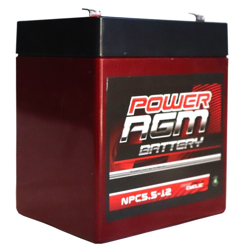 Buy 5.5AH AMP Hour SLA 12V Alarm Battery By Power AGM MyDeal