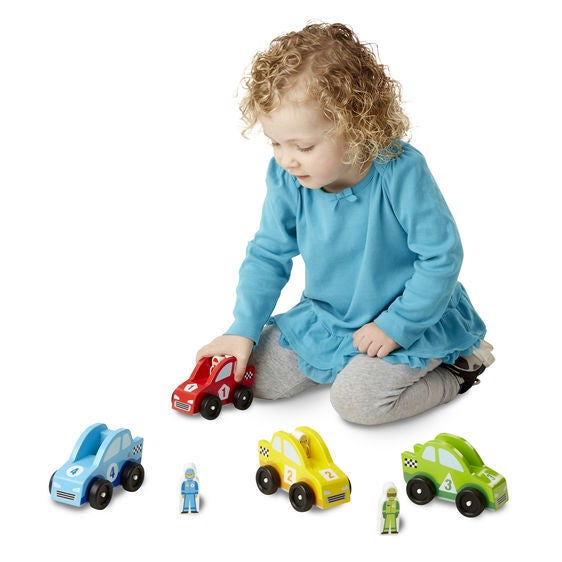 melissa and doug race car vehicle set