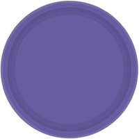 Amscan Party Supplies Paper Plates Round 20cm Purple 8 Pack