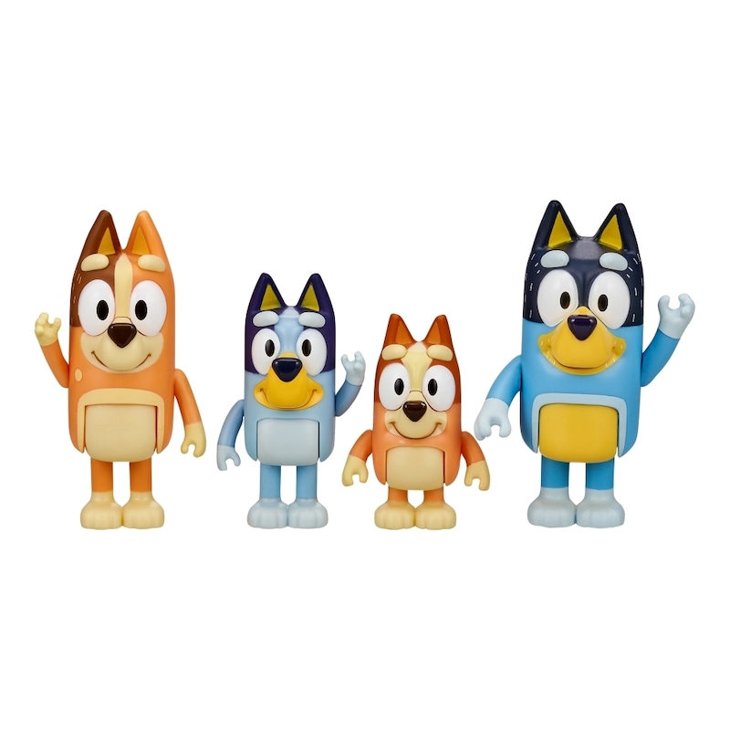 Bluey Heeler Family Mini Figures 7.5cm 4 Pack - MyDeal