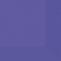 Lunch Napkins 2 Ply 33cm x 33cm Purple 20 Pack