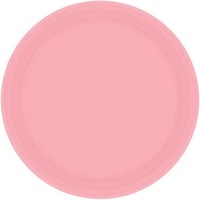 Paper Plates Round 20cm Pink 8 Pack