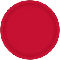 Paper Plates Round 20cm Red 8 Pack