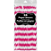 Paper Straws Red 24 Pack