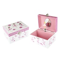 Kaper Kidz - ULYANA BALLERINA KEEPSAKE RECTANGULAR WIND UP MUSICAL JEWELLERY BOX