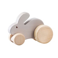 Kaper Kidz Calm & Breezy Wooden Rabbit Car - Classic Wooden Toy