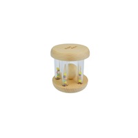 Kaper Kidz - CALM & BREEZY WOODEN RATTLE WITH RAINBOW BEAD