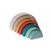 Kaper Kidz - CALM & BREEZY WOODEN STACKING RAINBOW TERRACOTTA