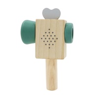 Kaper Kidz CALM & BREEZY Wooden Video Recorder Prism - Green - Imaginative Roleplay Toy